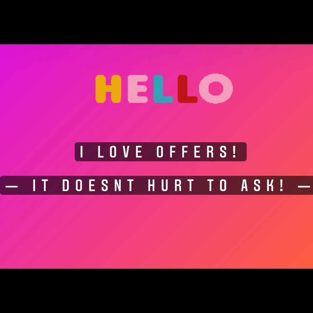 I love offers! 😊